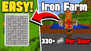 How to Build EASY Iron Farm in Minecraft 121  Java Edition [upl. by Diena]