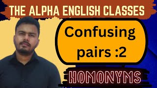 Homonyms By yogeshsir confusingPairs  for ssccgl cpo mts CHSL banking PO SO CLERK CDS [upl. by Trebo]