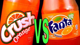 Fanta vs Orange Crush Soda Pop Which One is Better FoodFights Soft Drink Beverage amp Food Reviews [upl. by Enelyar]