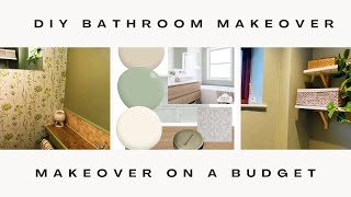 DIY Bathroom Downstairs Toilet Makeover on a Budget Saving Money [upl. by Neuberger]