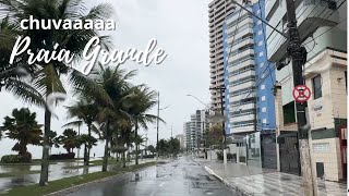 CHUVA EM PRAIA GRANDE  MIRIM ATÉ CAIÇARA [upl. by Ahsikat921]