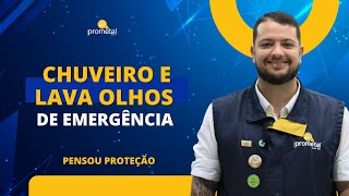 Para que serve o Chuveiro e Lava Olhos de emergência  Prometal EPIs [upl. by Arba41]