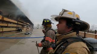 Lumberyard Structure Fire  Genoa Ohio  GoPro [upl. by Marline]