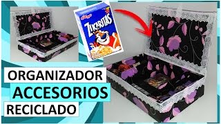 ORGANIZADOR DE ACCESORIOS CON UNA CAJA DE CEREAL [upl. by Medeah]