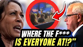 Kamala LOSES IT amp SCREAMS At Tim Walz ENDING RALLY Early After Only 100 People SHOWED UP [upl. by Yaner]