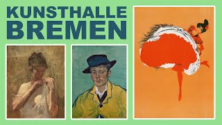 Bremen Kunsthalle ToulouseLautrec Van Gogh Dürer Picasso Cranach Degas Gauguin Renoir Manet Cézanne [upl. by Hamer]