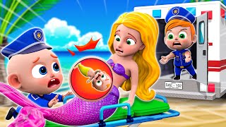 A Baby Was Born On The Beach  Pregnant Mom Care🤰  Baby Police and More Nursery Rhymes amp Kids Songs [upl. by Lotsyrk]