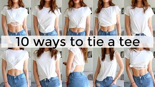 10 Ways To Tie amp Tuck a TShirt  10 Different Ways To Wear a TShirt [upl. by Awra]