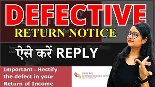 Defective Return Notice us 1399  Income Tax Return Defective How to correct Defective return [upl. by Ajdan]