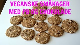 Veganske Småkager med PB Og Chokolade Gluten Sukker [upl. by Dyson]