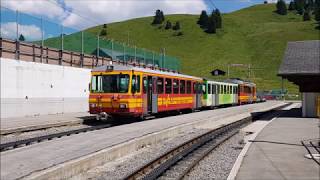 Bex  Villars  sur  Ollon  Bretaye en trainMit dem Zug 2672018 [upl. by Anilatsyrc]