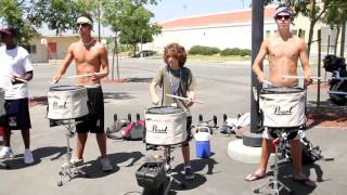 2010 Blue Devils drumline  12yr old Brandon center snare [upl. by Htebsle]