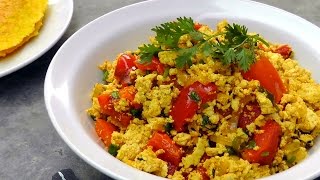 Vegan Vegetarisches Indisches Rezept Tofu Bhurji [upl. by Castle214]