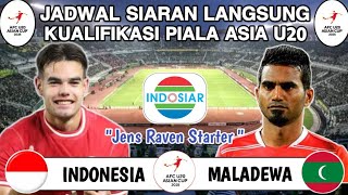 Jadwal Kualifikasi Piala Asia U20  INDONESIA vs MALADEWA Live INDOSIAR  Head to head [upl. by Elletnahs]