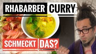 Kann man aus Rhabarber ein Curry machen Gelbes Curry süß sauer  vegan [upl. by Etem]