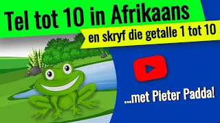 Tel tot 10 in Afrikaans en skryf die getalle 110  Tel tot 10 en skryf die getalle 1 tot 10 [upl. by Mommy812]