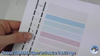 Canon Pixma MG5650 How to Print a Nozzle Check Test Page [upl. by Peria379]