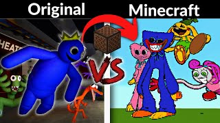 FNF Rainbow Friends VS Poppy Playtime  Original VS Minecraft Note Block  Roblox [upl. by Assilam319]