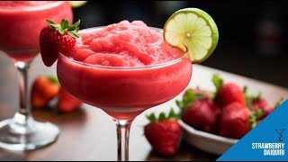 Strawberry Daiquiri Classic amp Frozen  How to make a Strawberry Daiquiri Cocktail Recipe Popular [upl. by Notfilc208]