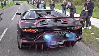 800HP Lamborghini Aventador SVJ with Novitec Exhaust Launch Control Revs Drag Racing [upl. by Maurizio]