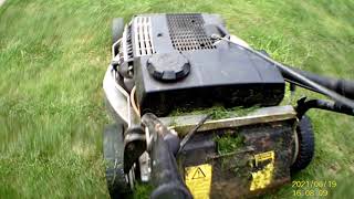 Victa 505 Pro Lawnmower 2Stroke Long grass startup and putaway [upl. by Annahs570]