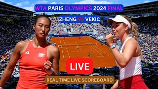 Qinwen Zheng Vs Donna Vekic LIVE Score UPDATE Today Womens Tennis 2024 WTA Paris Olympics Final LIVE [upl. by Loralyn791]