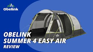 Obelink Summer 4 Easy Air Review Snel op te zetten tent  Obelink [upl. by Farrell]