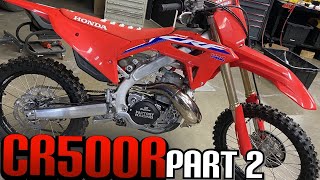 2021 Honda CR500R  CRF450R 2 stroke Dirt Bike build Part 2 [upl. by Najram]