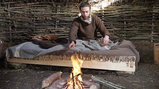 Making a Medieval Bed for the AngloSaxon House with Hand Tools  Early Medieval Carpentry [upl. by Crowns]