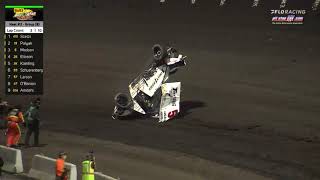 Kyle Larson Massive Flip At Husets Speedway [upl. by Roslyn526]