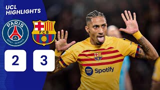 PSG vs Barcelona 23  All Goals amp Highlights  Champions League Quarter Finals [upl. by Yentnuoc]