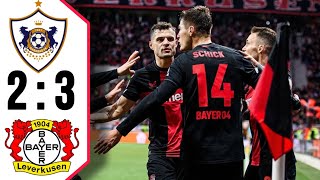 Bayer Leverkusen vs Qarabağ 32 HIGHLIGHTS amp Goals  Patrik Schick goal 98  Europa League 2024 [upl. by Ineslta]