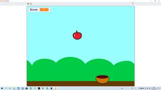 Simple technique  How to create Apple Catching Game using SCRATCH [upl. by Joel258]