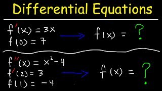 Finding Particular Solutions of Differential Equations Given Initial Conditions [upl. by Nirihs]