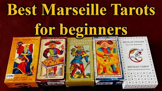 THE BEST TAROT DE MARSEILLE DECKS FOR BEGINNERS  TUTORIAL [upl. by Aurita]