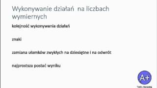 10 Działania na liczbach wymiernych [upl. by Ronny]