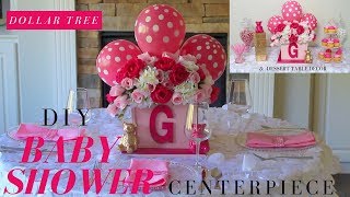 DIY Girl Baby Shower Ideas  Dollar Tree Baby Shower Centerpiece  Baby Shower Candy Buffet Ideas [upl. by Ilera569]