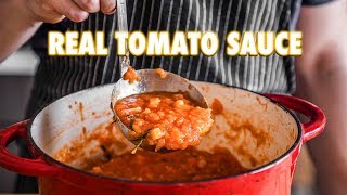 Proper Tomato Sauce Using Fresh Tomatoes 3 ingredients [upl. by Seraphine]