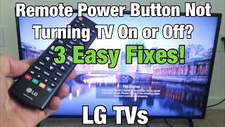 LG TV Remote Power Button Not Working 3 Easy Solutions [upl. by Appilihp]