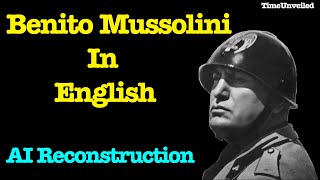 Benito Mussolini  in English AI Reconstruction [upl. by Neeliak]