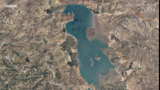 Google Timelapse Lake Urmia Iran [upl. by Brebner917]