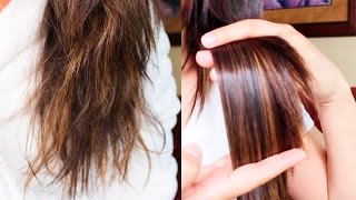 TRATAMIENTO CASERO PARA EL CABELLO SECO Y MALTRATADO CABELLO SIN FRIZZ Y SIN PUNTAS ABIERTAS [upl. by Wiencke924]