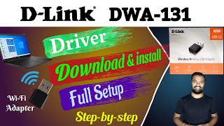 D Link DWA131 wifi Adaptor  300Mbps installation  D Link DWA131 ko install kaise kare pc me 🔥🔥 [upl. by Samy]