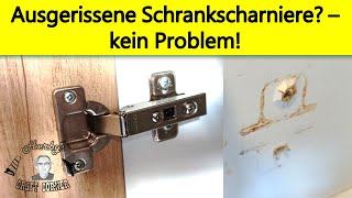 Ausgerissene Türscharniere am Küchenschrank Kein Problem [upl. by Enilaf]