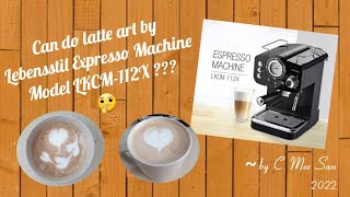 Latte art by Lebensstil Expresso Machine Model LKCM112X [upl. by Macknair]