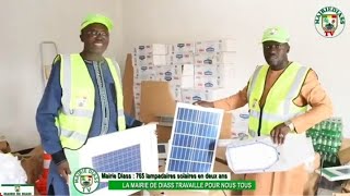 Cérémonie de lancement de la campagne dinstallation de 460 lampadaires solaires par le Maire visio [upl. by Adlitam620]