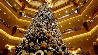 The Most Expensive Christmas Tree in the World  Abu Dhabi Emirates Palace tour 4K [upl. by Kaenel]