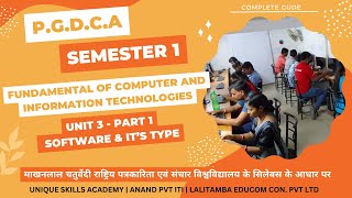 PGDCA  SEM One Unit 3 Part 1 Fundamental of Computer and IT  PGDCA Course  Makhanlal University [upl. by Enej312]