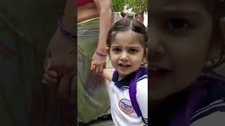 Cute girl school chale hum cute daughter learning cutebaby funny littlepeople littlefriends [upl. by Norad]