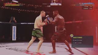 Cain Velasquez Vs Ngannou Spinning heel kick finish [upl. by Anividul]